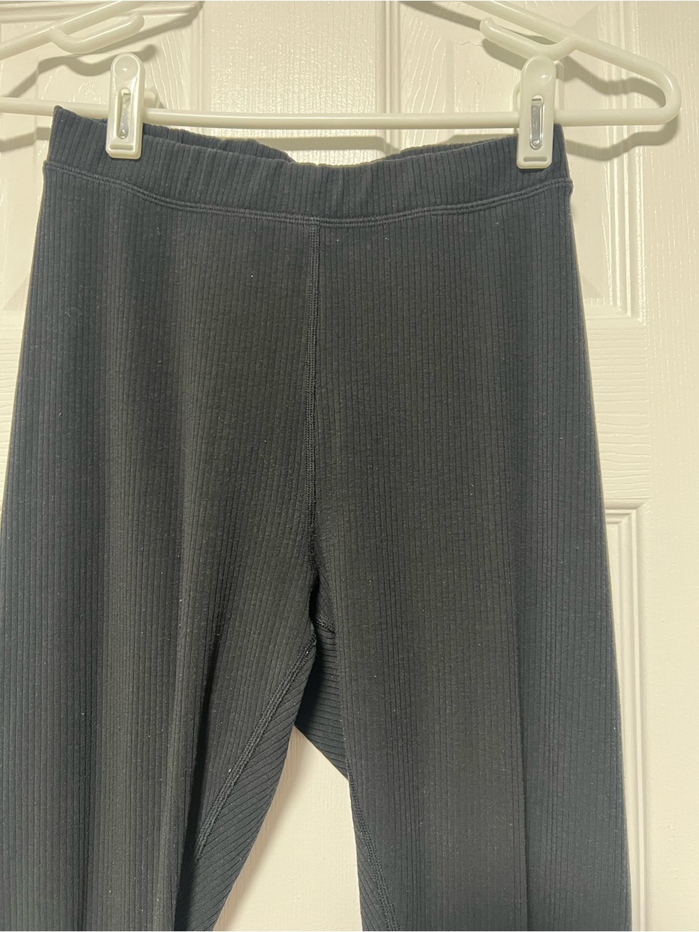 Alo Yoga Ribbed High-Waist 7/8 Blissful Legging Stretch Women's Black Size S - Picture 5 of 9